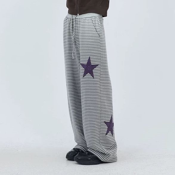 Double-sided Velvet Straight Loose Striped Autumn And Winter Trousers