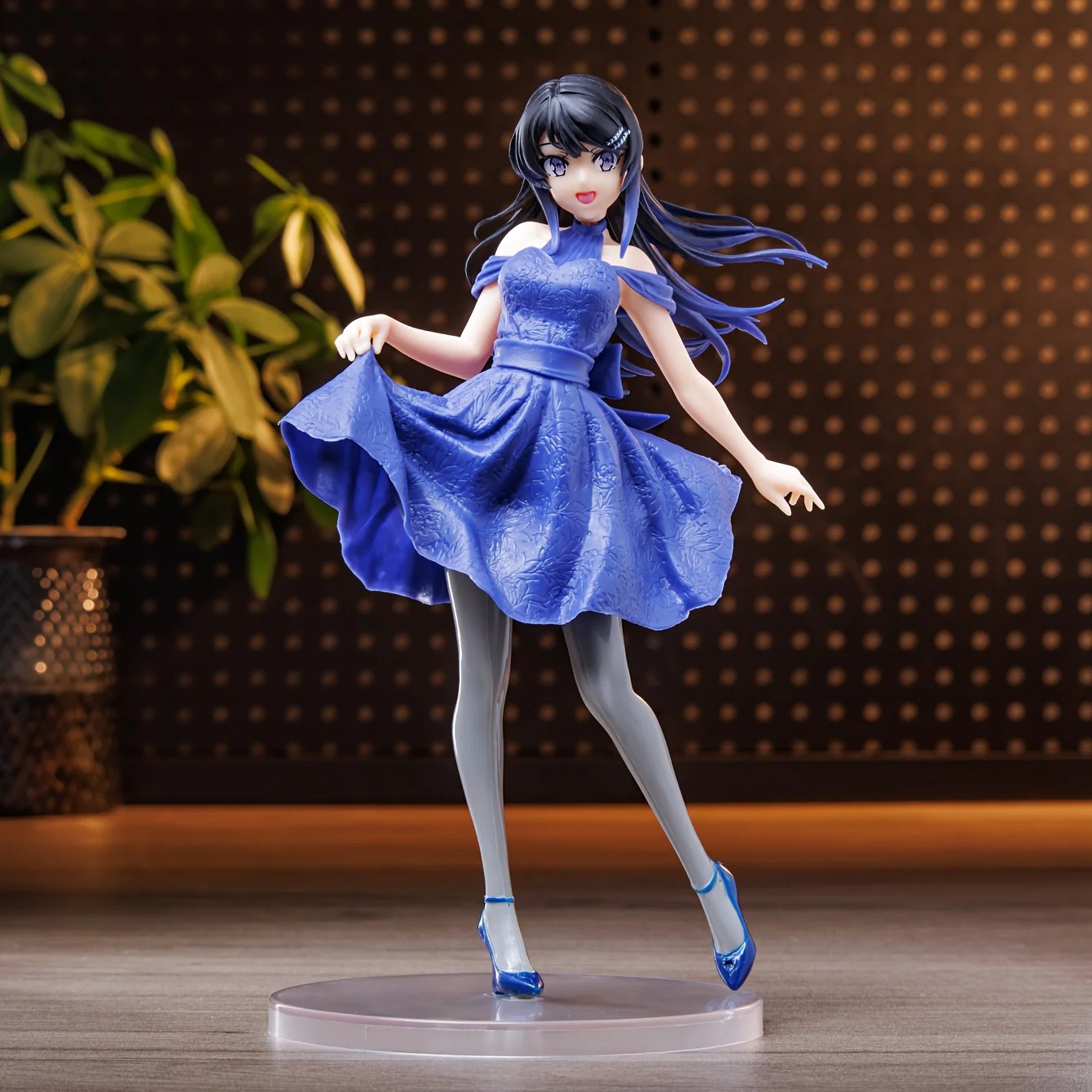 Sakurajima Mai Blue Dress Beautiful Girl Anime Statue