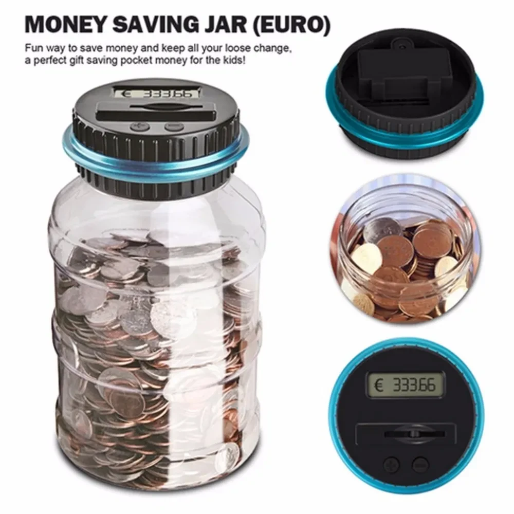 Electronic Digital Counting Coin Money Saving Box