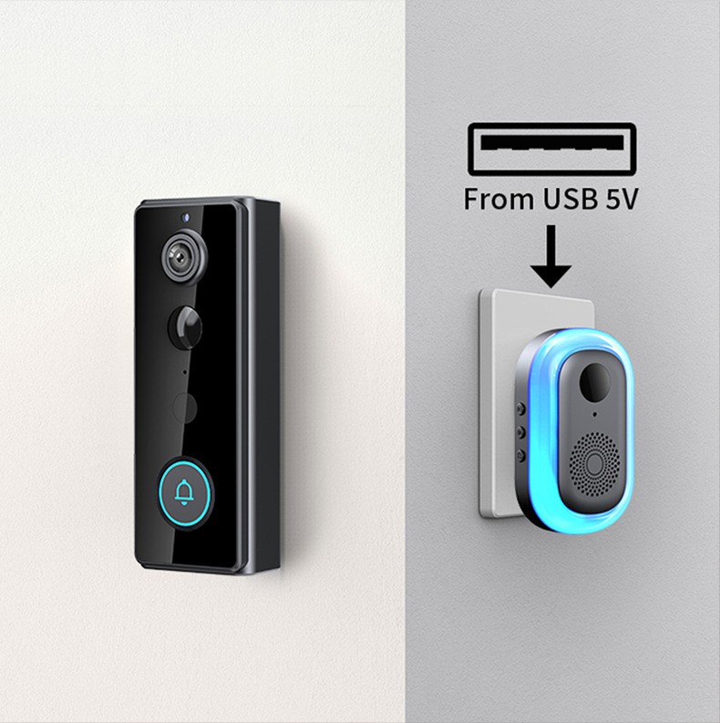 Graffiti Smart Doorbell IP65 Waterproof Remote Real-time Monitoring