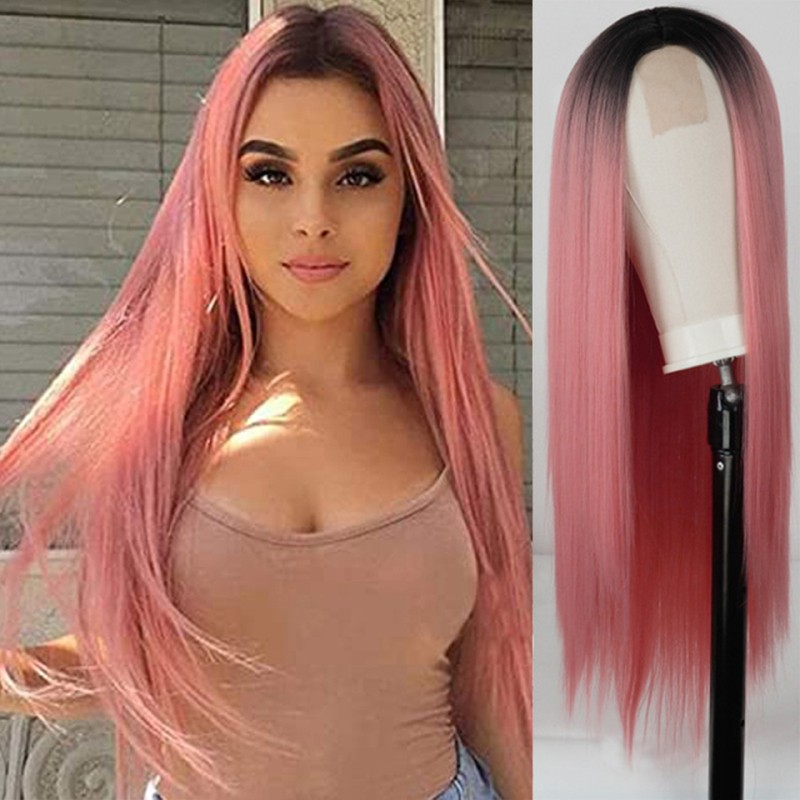 Pink Ombre Lace Front Wig