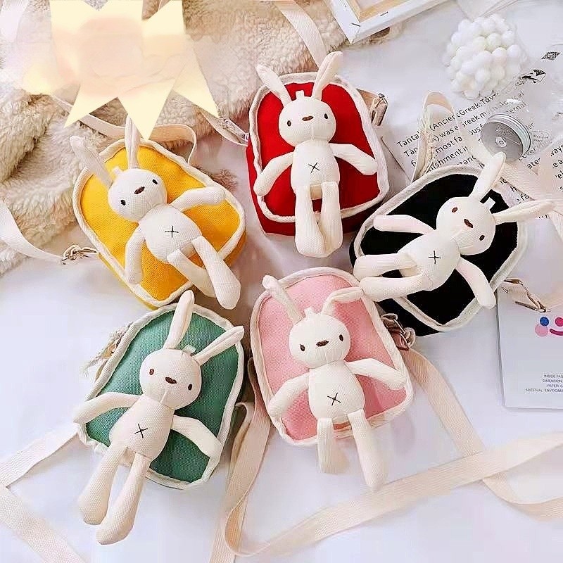 Corn Rabbit Plush Toy Doll Corn Plaid Clothing Widget Bag Accessories