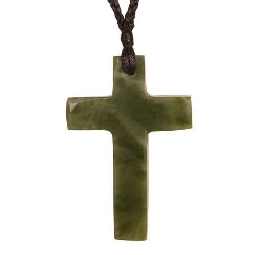 Jade Cross Pendant Necklace