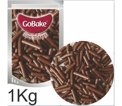 CHOCOLATE HAIL SPRINKLE 1KG (GO BAKE GSCH001/BR)