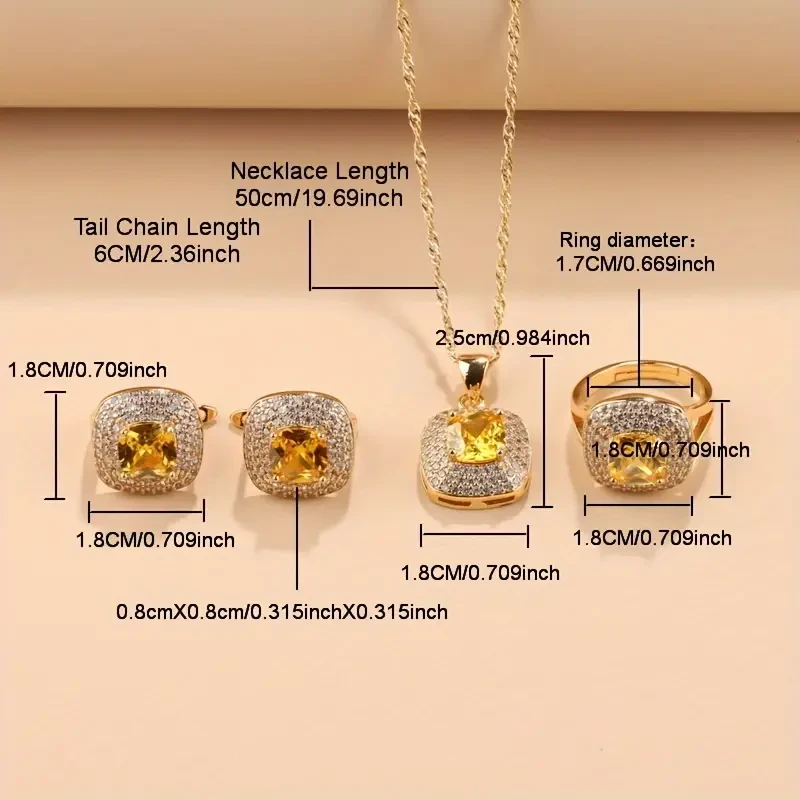 Elegant French-Style 5-Piece Jewelry Set