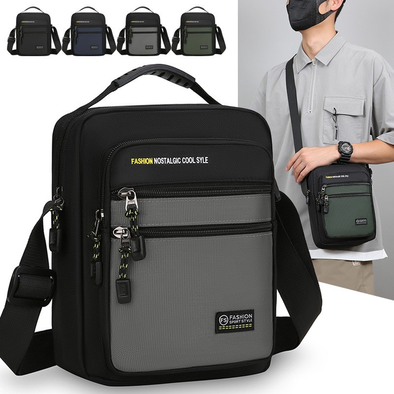 Men's Shoulder Outdoor Leisure Commute Multi-functional Crossbody Bag