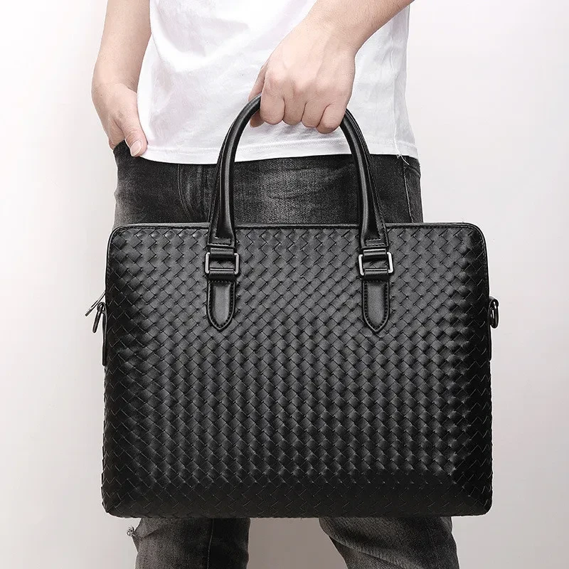 Woven Handbag Korean Fashion Men's Casual Official Document