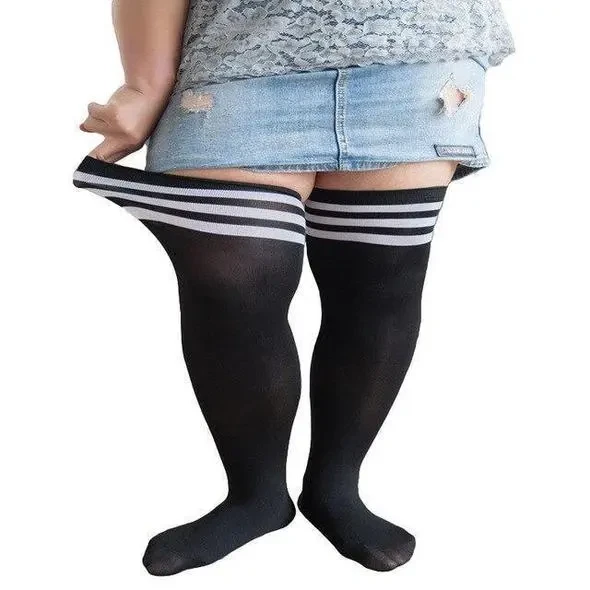 Plus Size Thigh High Tube Socks