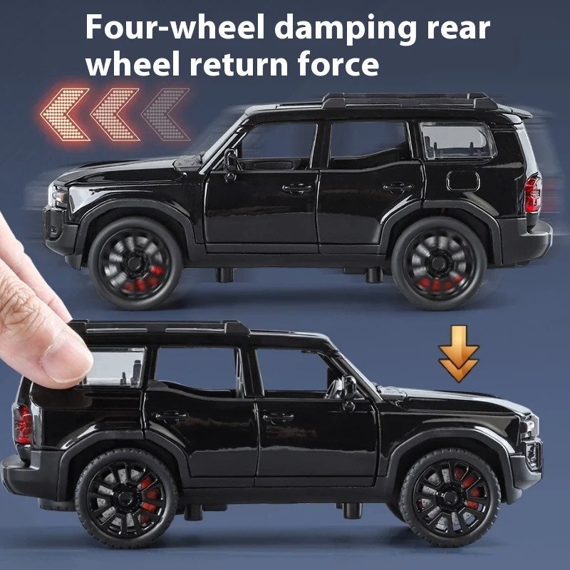 1:32 TOYOTA PRADO Land Cruiser Off Road Vehicle Diecast Model Car
