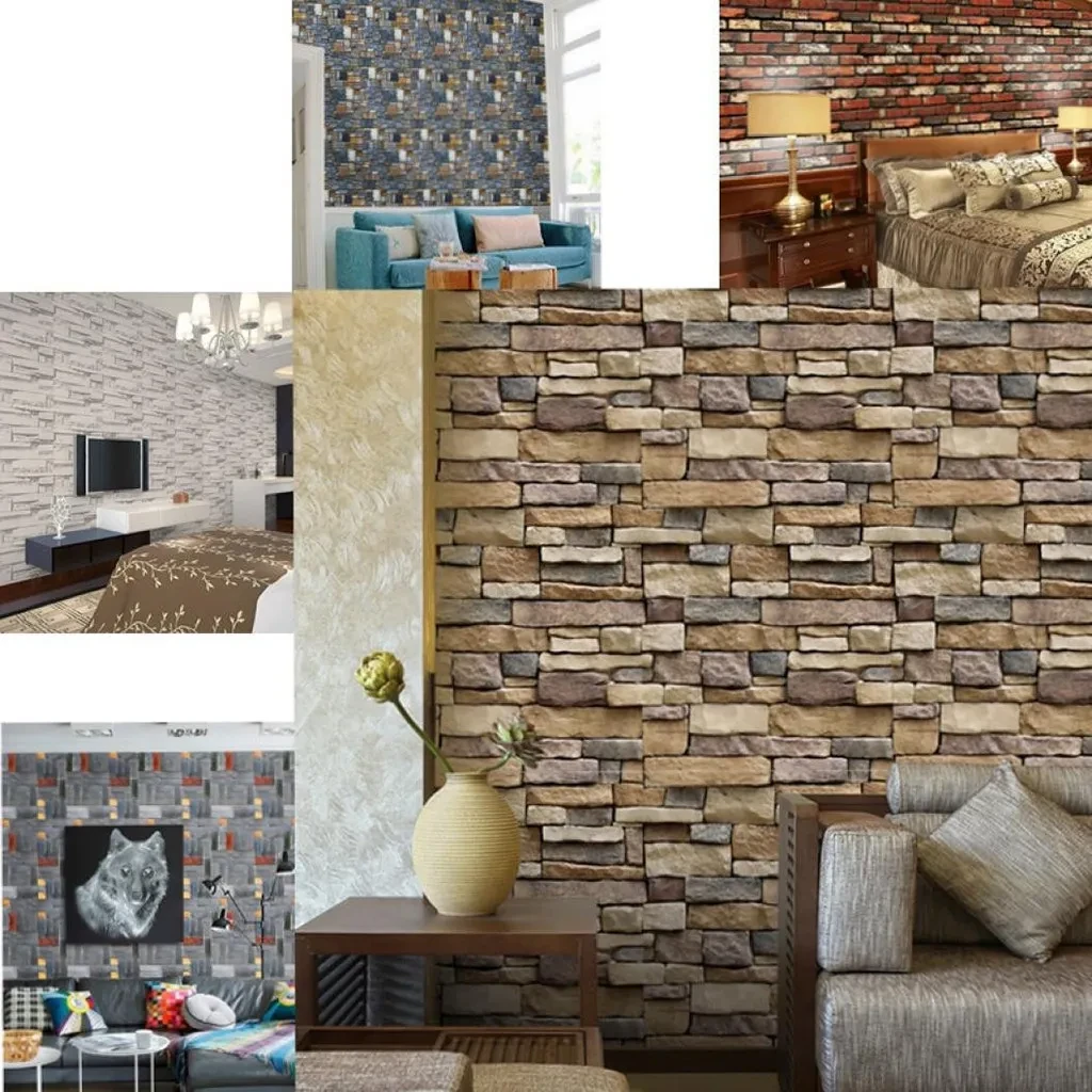 Rock Wallpaper Living Room Storefront