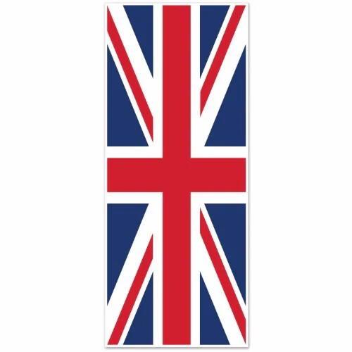 Door Cover Union Jack Plastic 76cm x 1.83m