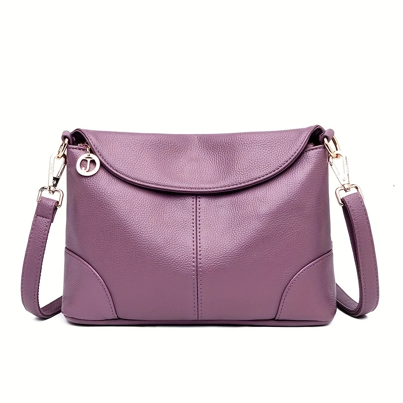 Women's Vegan Crossbody Bag - Adjustable Strap Small Square Shoulder Purse, Black Casual Everyday Bag with Zipper Closure & Lining, Guangzhou Crafted, Durable Construction