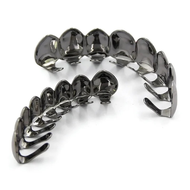 Gold Silver Plated HIP HOP Teeth Grillz Top & Bottom Grills Set