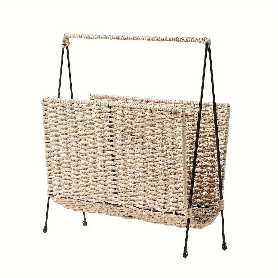 Hand-woven Paper Rope Magazine Book Storage