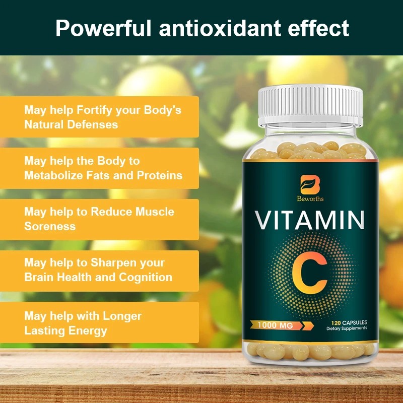 BEWORTHS Vitamin C Capsules: Comprehensive Immune, Antioxidant & Digestive Support