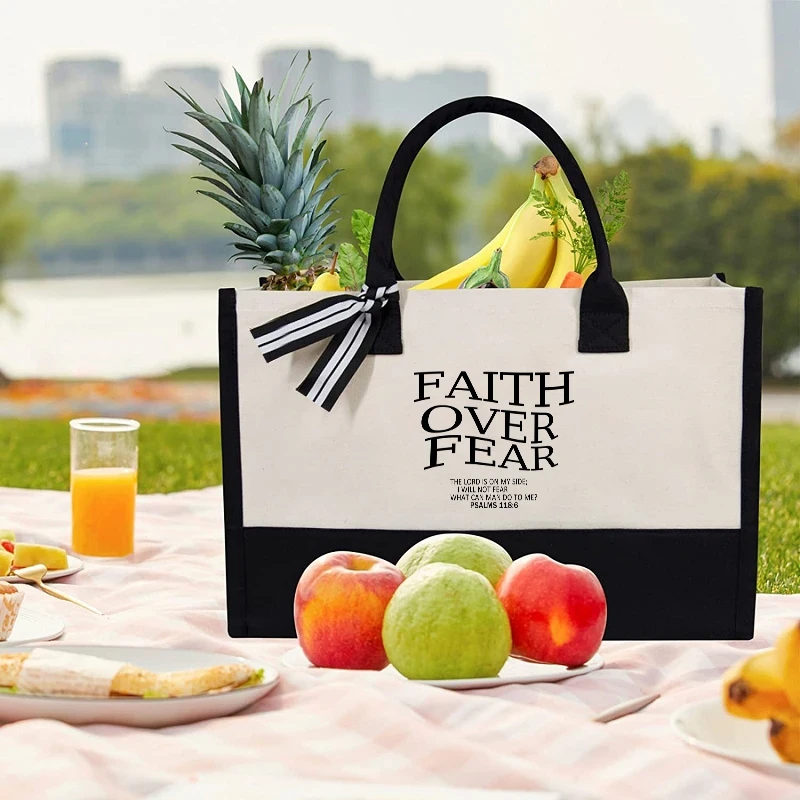 Faith Over Fear Women's Large Capacity Tote Bag