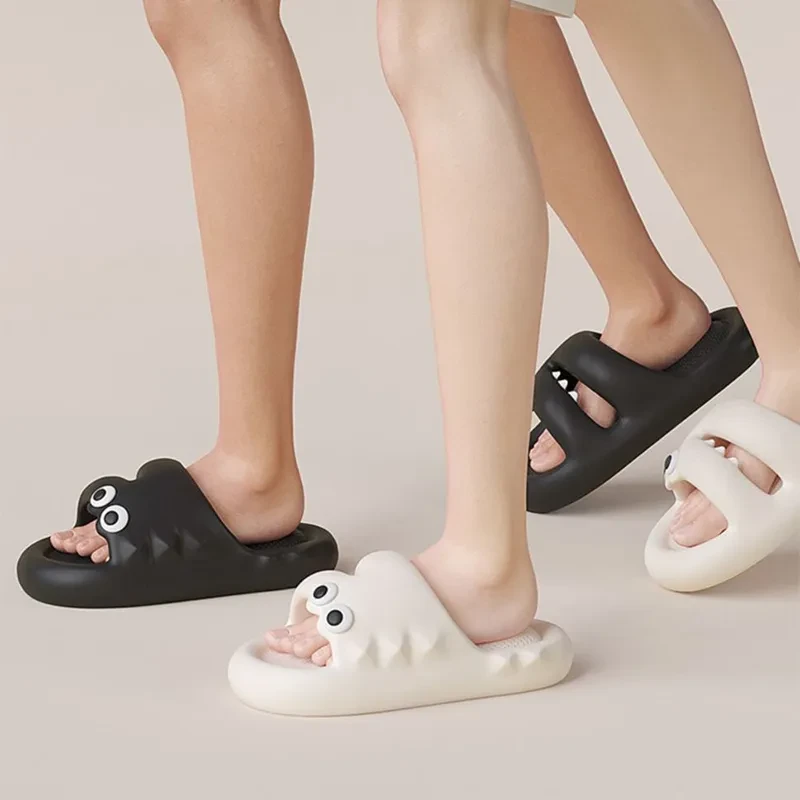 Cute Cartoon Slippers For Women Men Indoor And Outdoor Non-slip Thick Soles Floor Bathroom Slippers Fashion House Shoes