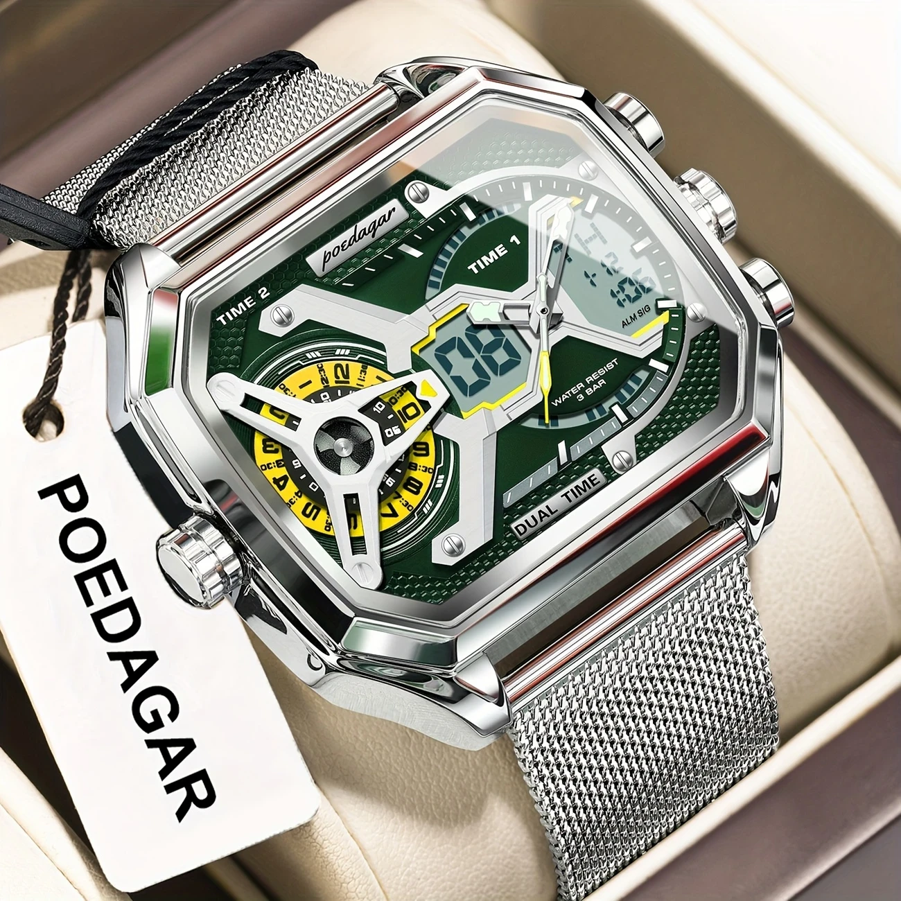 POEDAGAR Men's Sports Electronic Watch