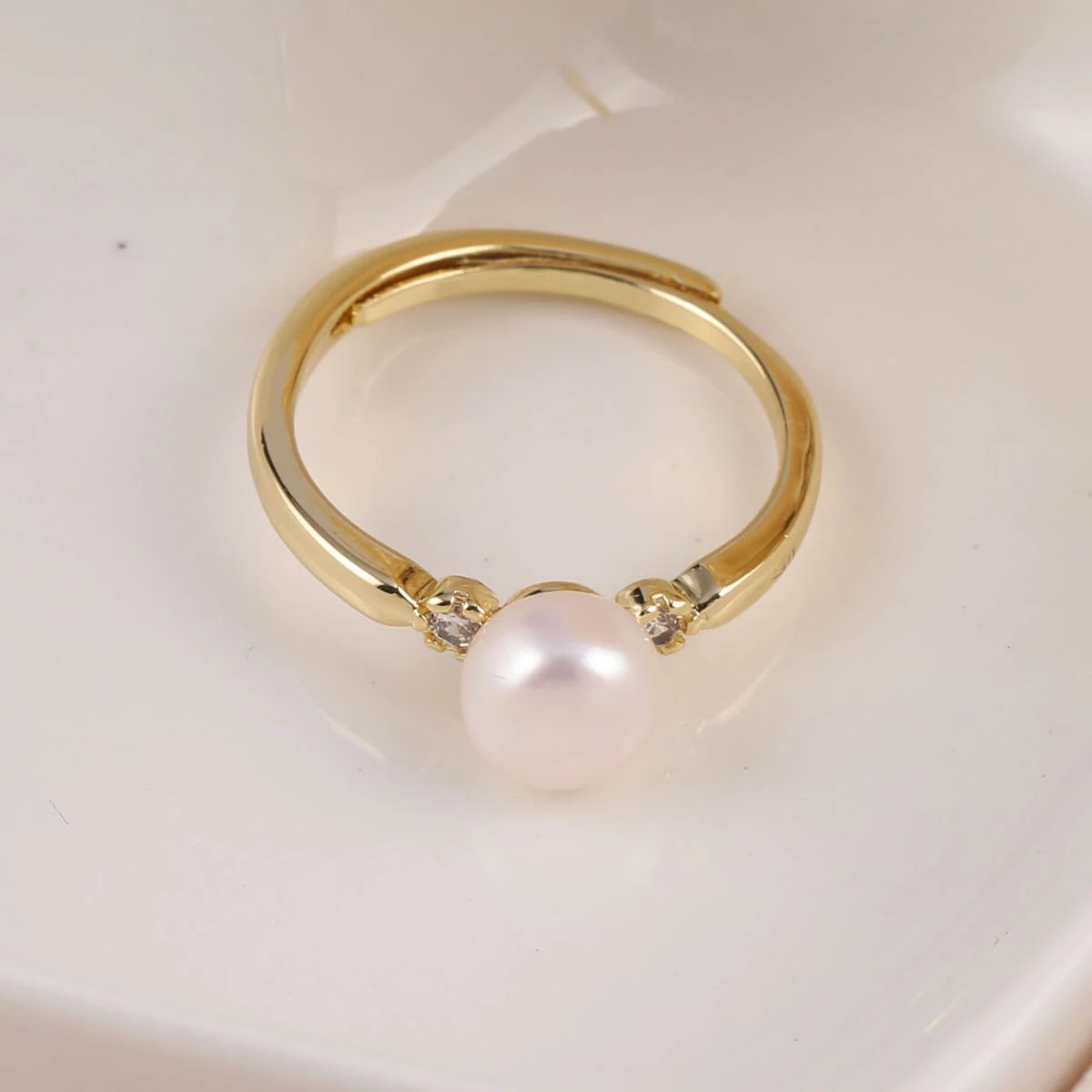 Natural Freshwater Pearl Rings for Women