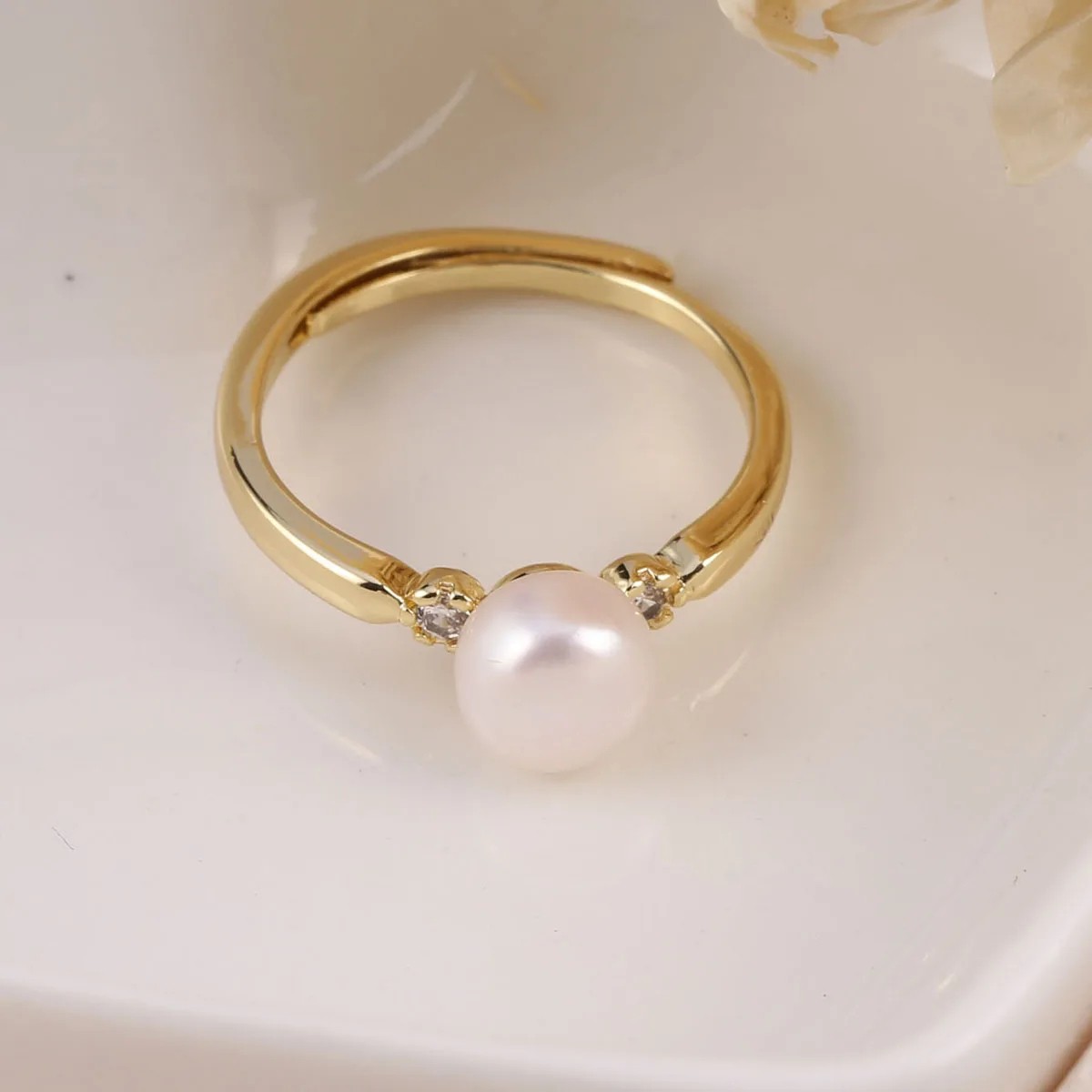 Natural Freshwater Pearl Rings for Women