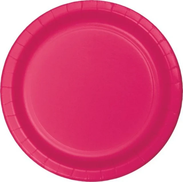 Hot Magenta Lunch Plates Paper 18cm - Pack of 24