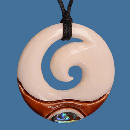Bone Koru Pendant