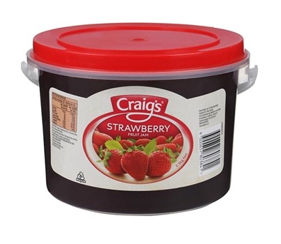 JAM STRAWBERRY 2.5KG(CRAIGS 80384)