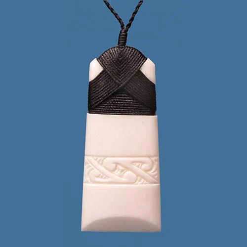 Bone Engraved Toki Pendant - Medium