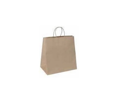BAGS W/TWIST HANDLE 320x175x330MM MED KRAFT 250s (BIOPAK)