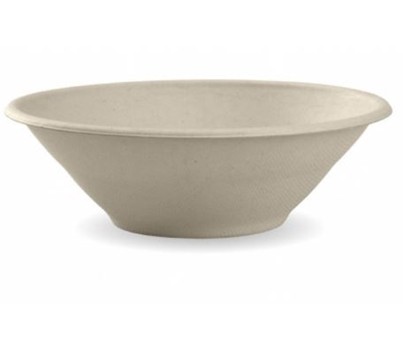 BOWLS BIOCANE NATURAL 32OZ 50s/SLV (BIOPAK B-BL-32-N-PF)