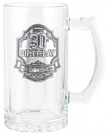 30TH BADGE TANKARD 490ML