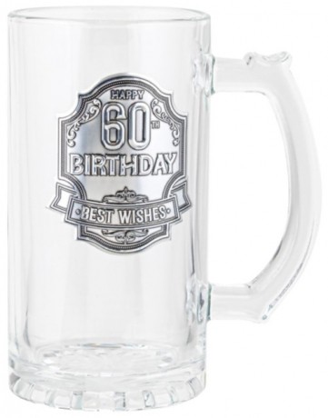 60TH BADGE TANKARD 490ML