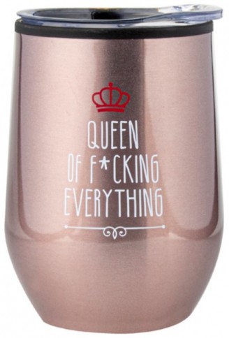 QUEEN OF EVERYTHING DOUBLE WALLED THERMOS TUMBLER 360ML